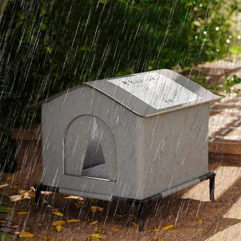 Waterproof Outdoor Pet House – Winter Warm Cat & Small Dog Cave Bed | Foldable, Washable, Cozy Shelter