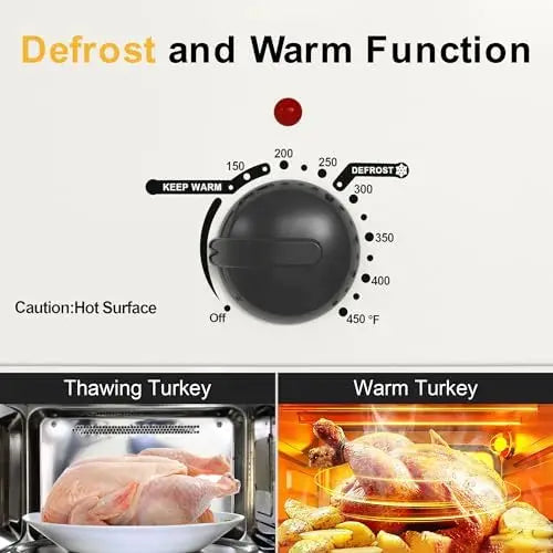 XMSJ Electric Roaster Oven With Viewing Lid Cool Touch Exterior
