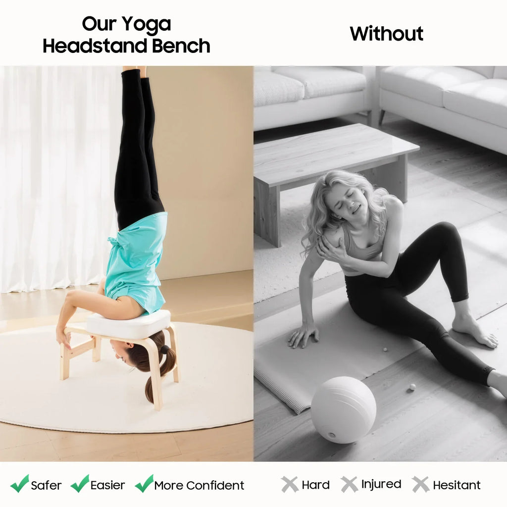 Bymaocar Yoga Headstand Inversion Bench For Gymnastics And Core Training