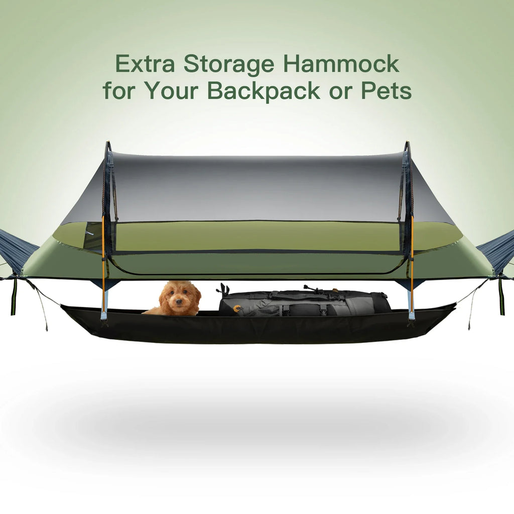 Night Cat Hammock Tent With Mosquito Net Rainfly Storage