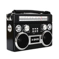 SuperSonic Retro Rechargeable 3 Band Radio With Bluetooth and Flashlight in Black