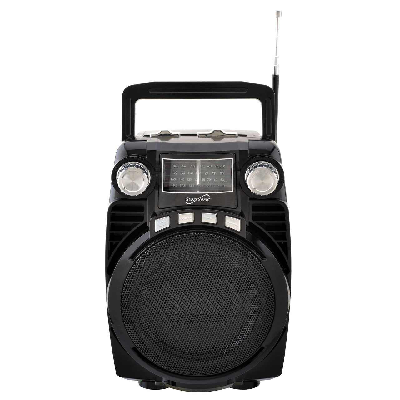 Supersonic Bluetooth Portable 4 Band Radio in Black