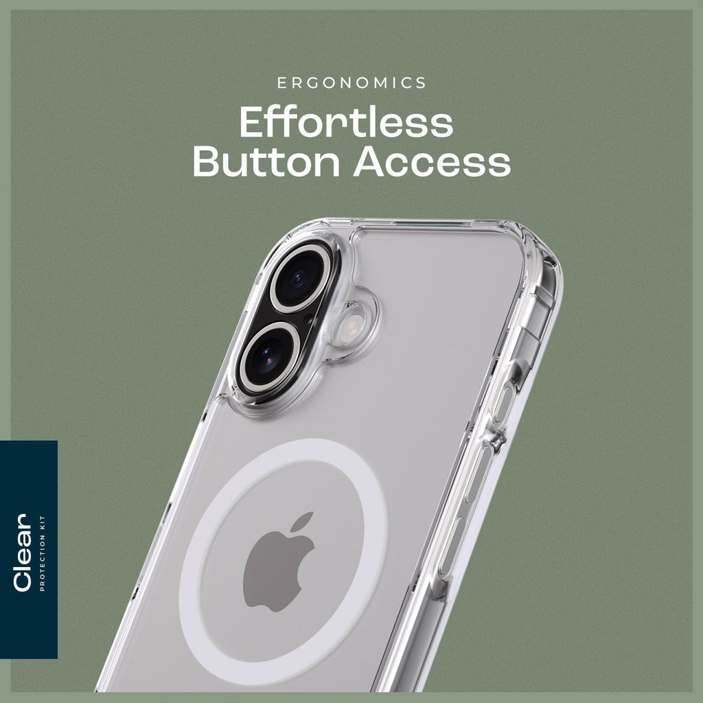 iPhone 16 Plus Clear Case & Screen Protector Kit - Rugged Protection, MagSafe | Classic Series