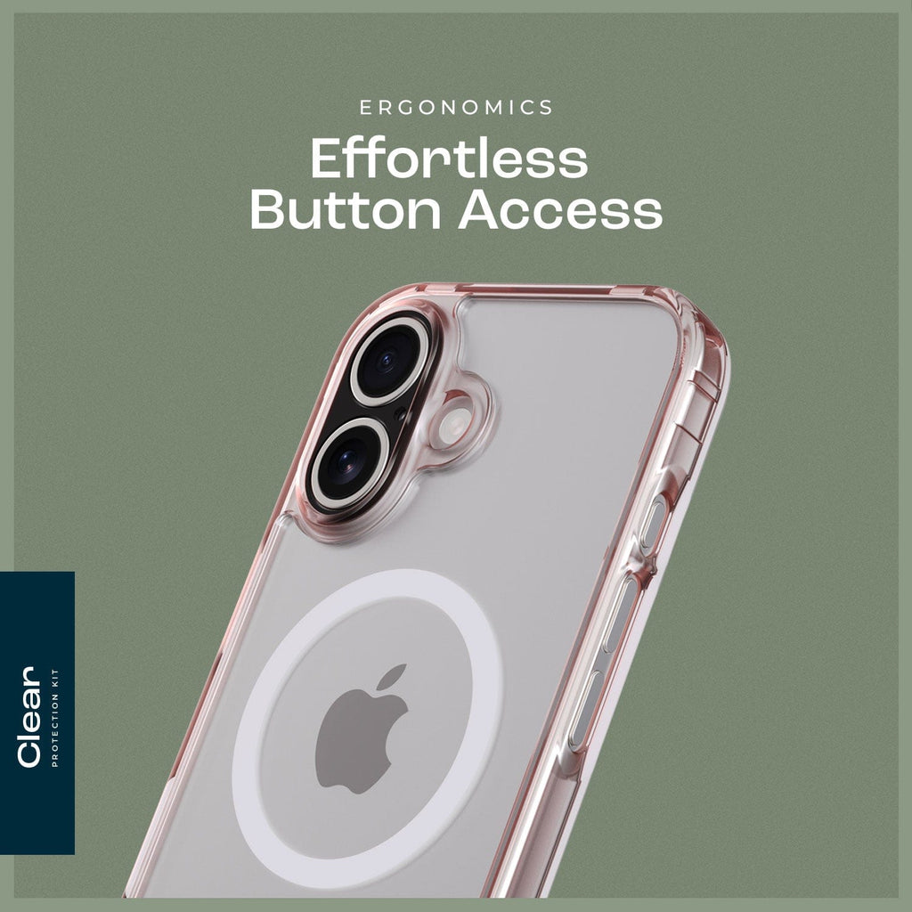 iPhone 16 Clear Case & Screen Protector Kit - Rugged Protection, MagSafe | Classic Series