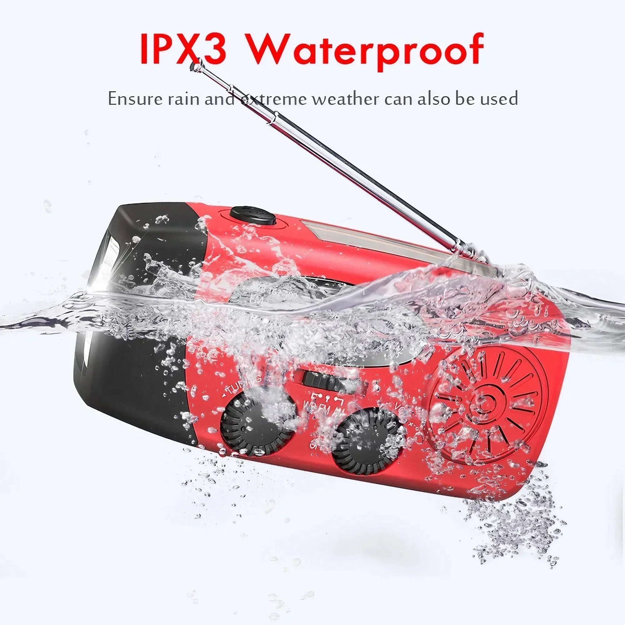 NNEOBA Emergency Hand-crank Solar Radio