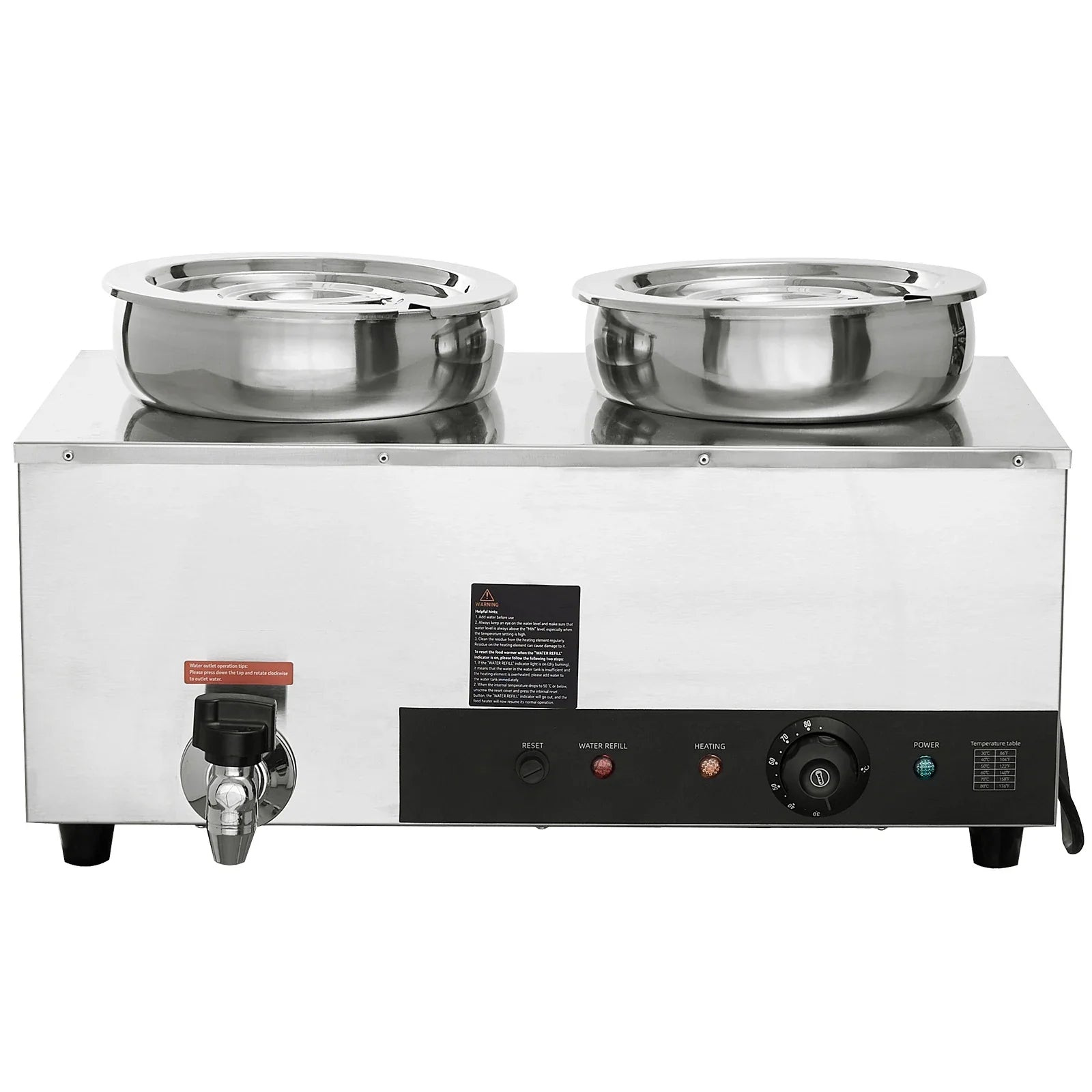 SucceBuy Electric Soup Warmer Stainless Steel Commercial Kitchens