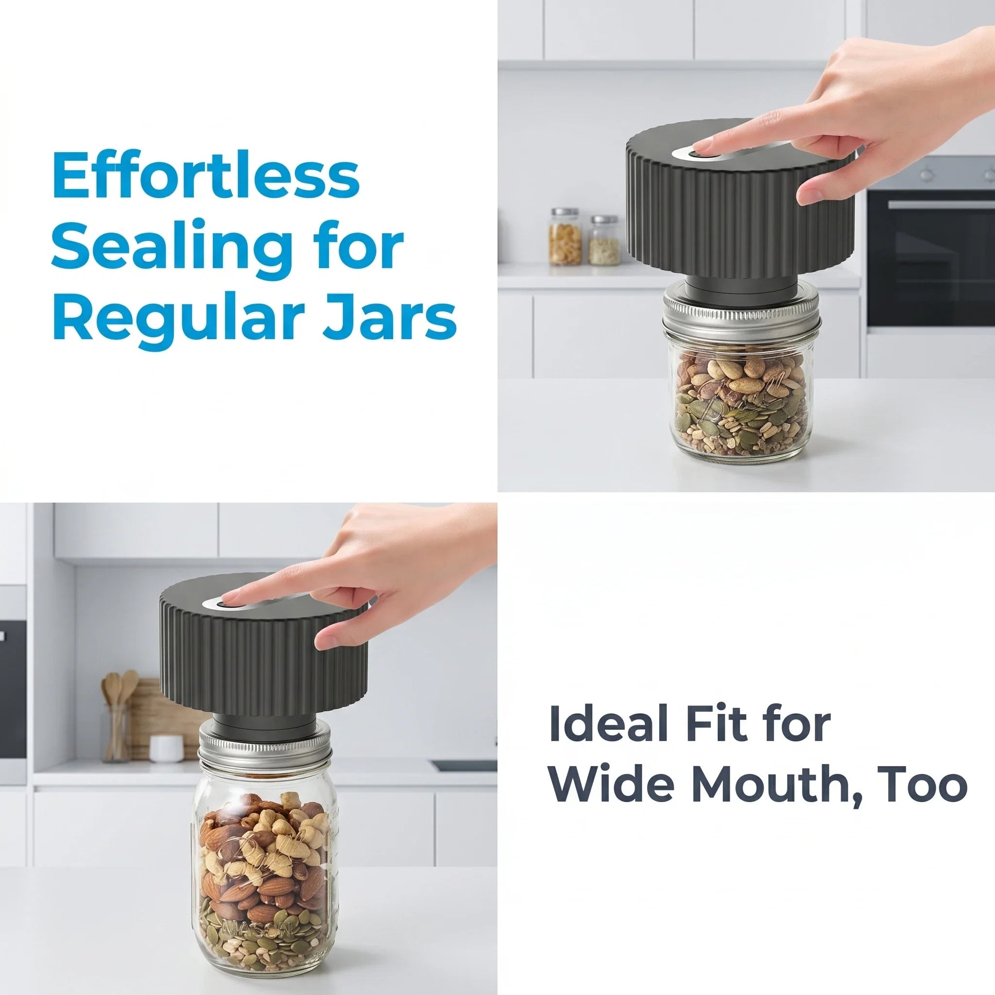 Three In One Electric Mason Jar Sealing Machine With Lids