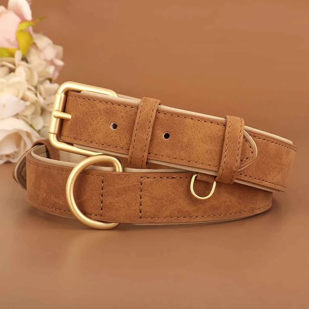 Premium Leather Dog Collar for Style and Durability