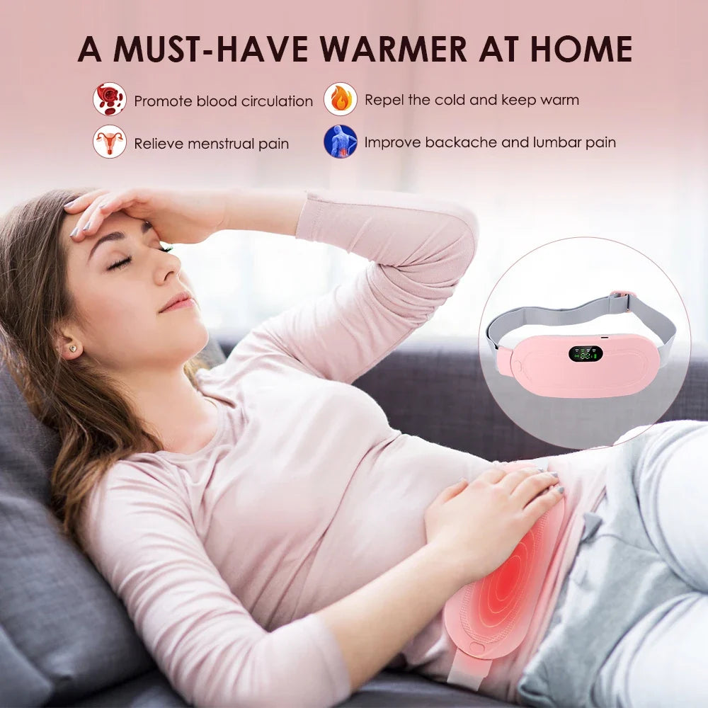 AGDOAD USB Menstrual Heating Pad With Abdominal Vibration Massager