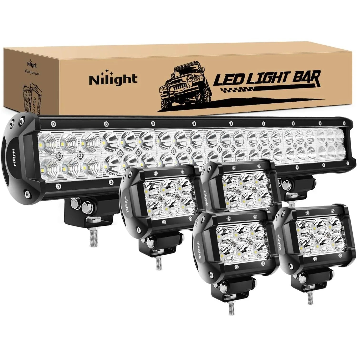 Nilight ZH003 Premium Spot Flood Combo LED Light Bar