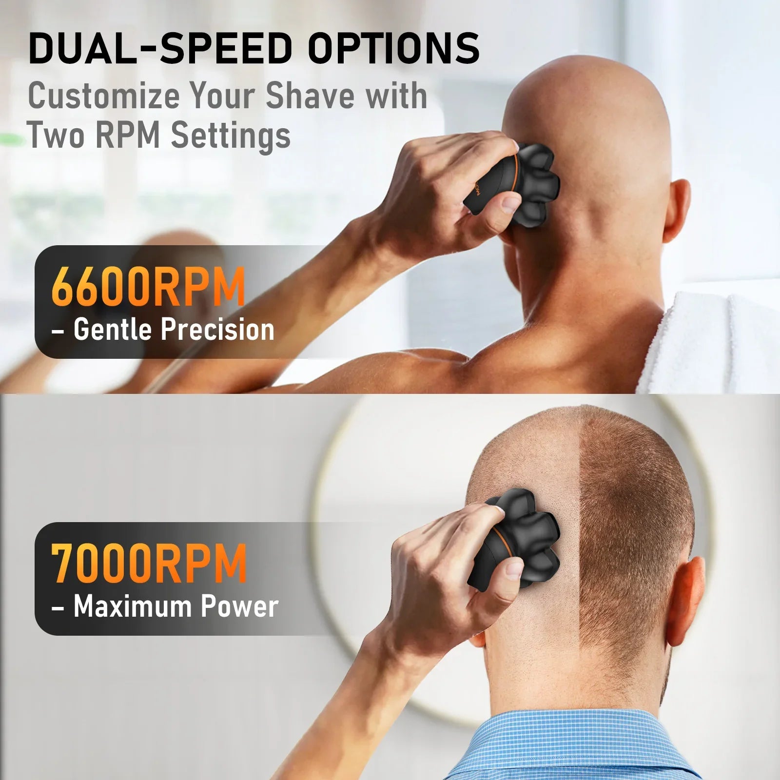 MAXGROOM 7D Head Shaver IXP6 Waterproof Electric Razor