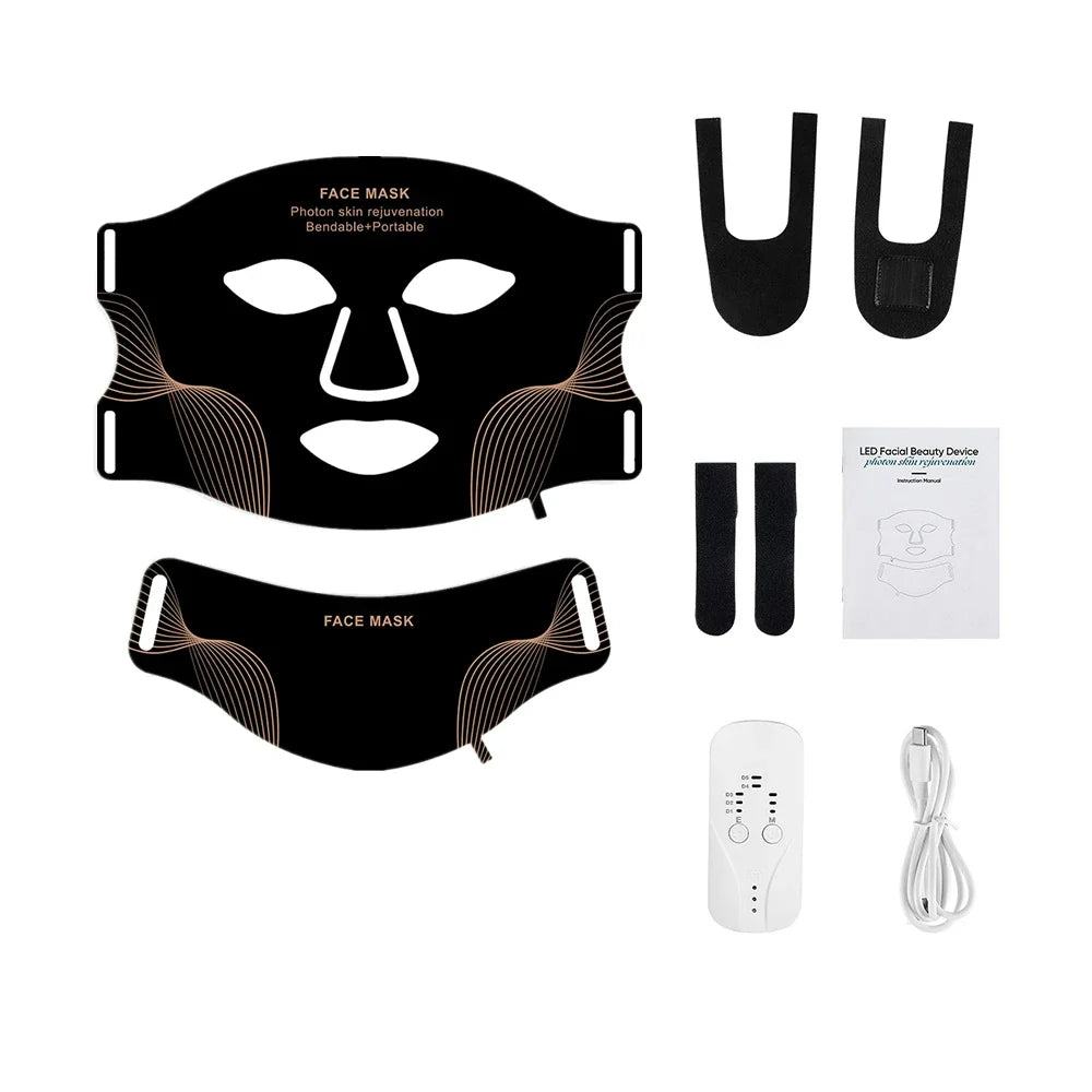 Foreverlily Silicone LED Mask With Neck For Infrared Therapy