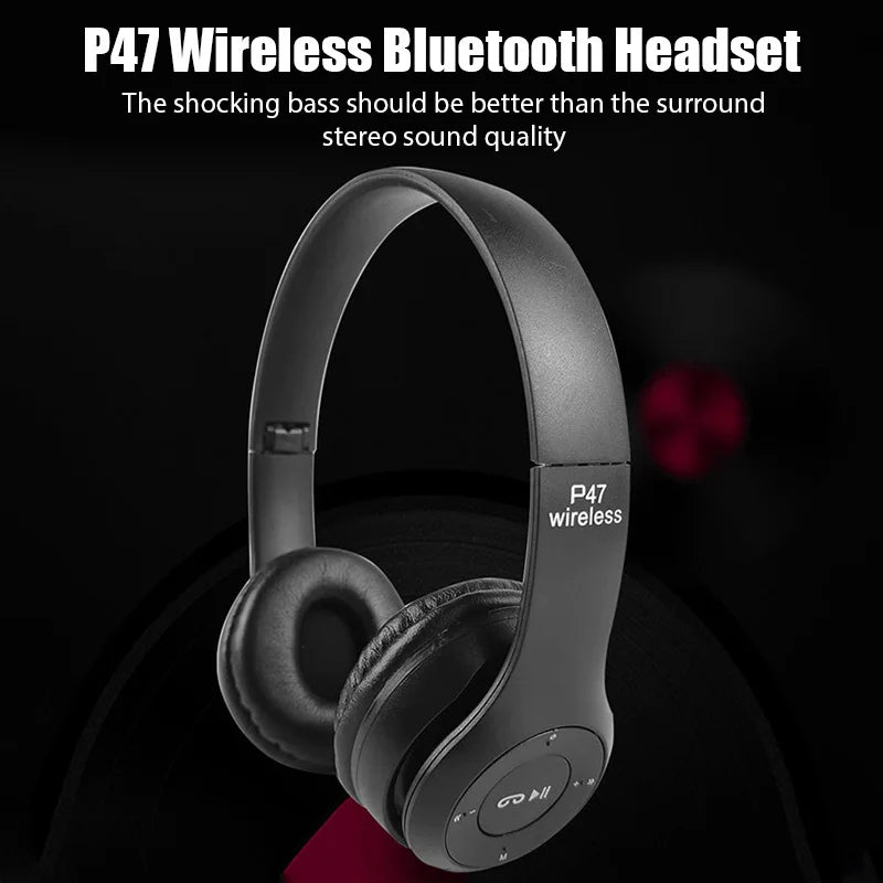 Wireless Bluetooth over-ear headset Black
