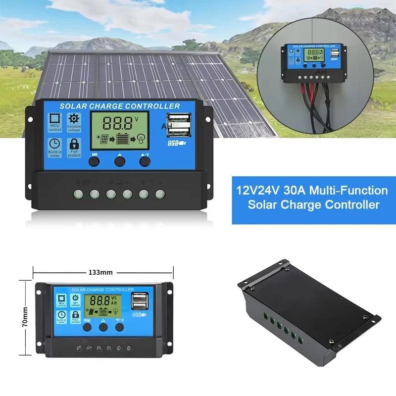 10W-15W portable dual USB solar panel with alligator clips and car charger