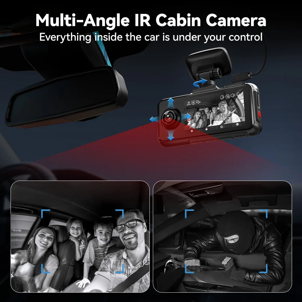 RedTiger A6 4K DashCam With GPS Night Vision Parking