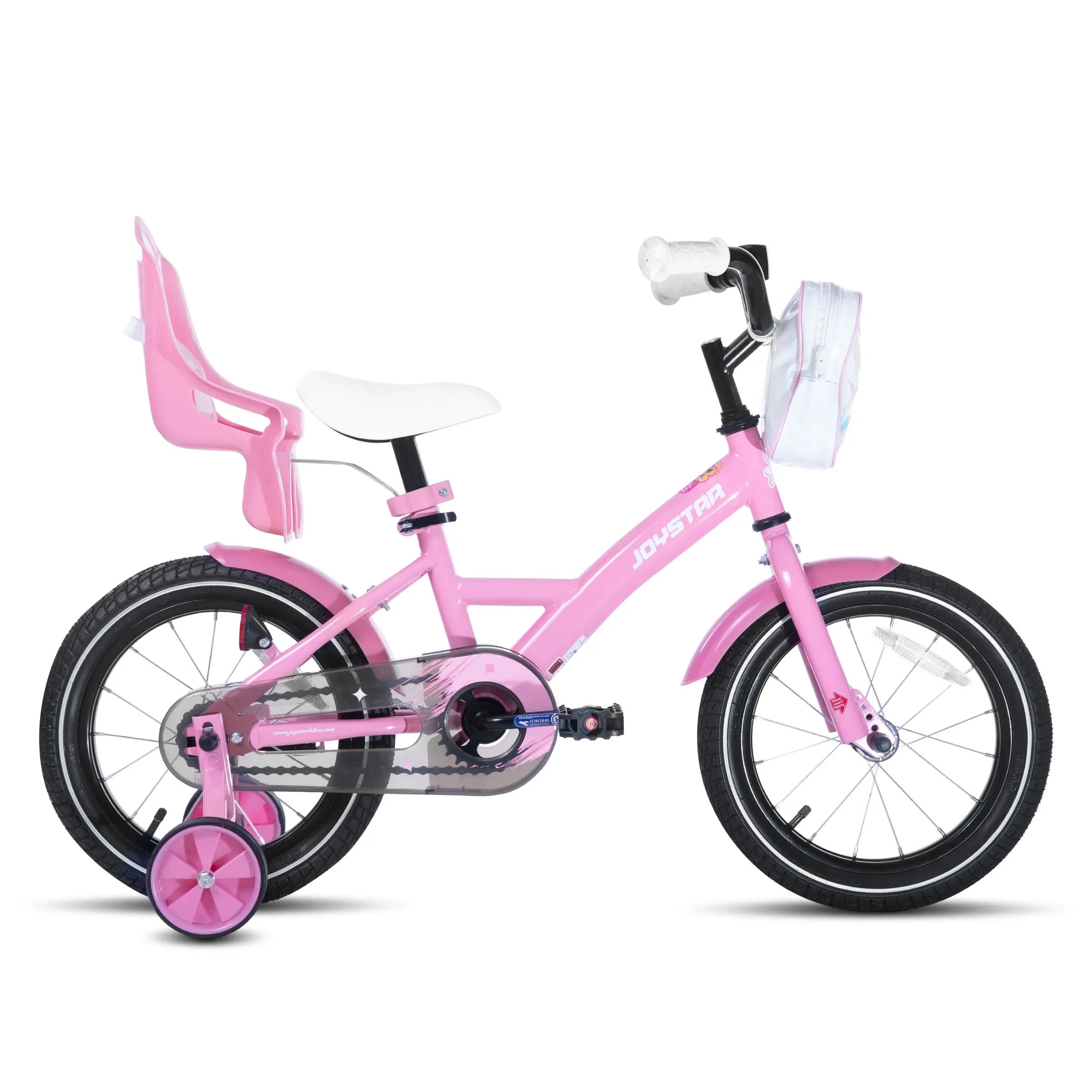 Joystar Kids Bike For Girls With Training Wheels Doll Seat