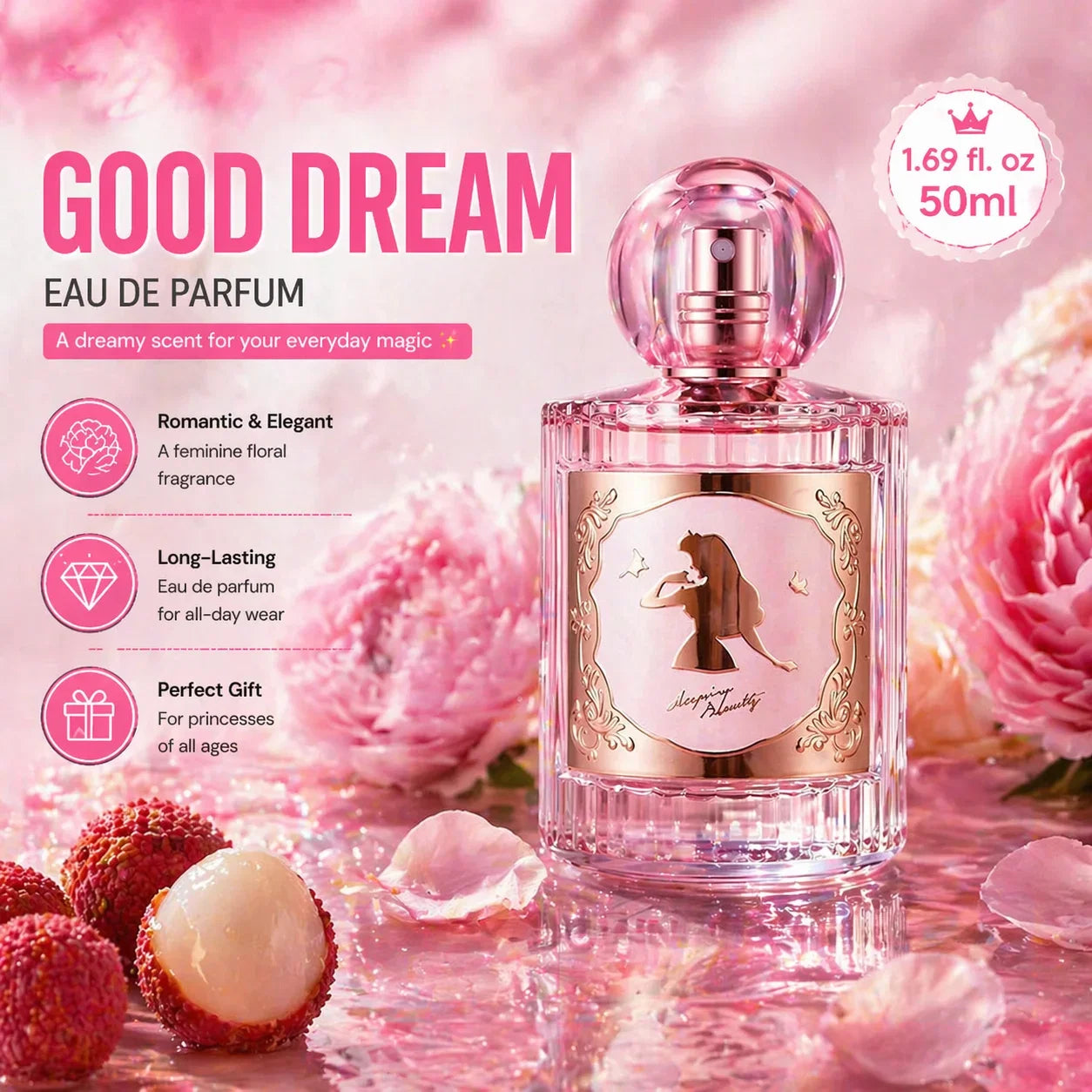 MINISO Disney Snow White Floral Fruital EDP Perfume Vegan For Women