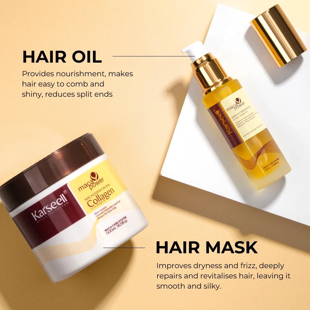 Karseell Collagen Hair Mask and Argan Oil Serum Duo