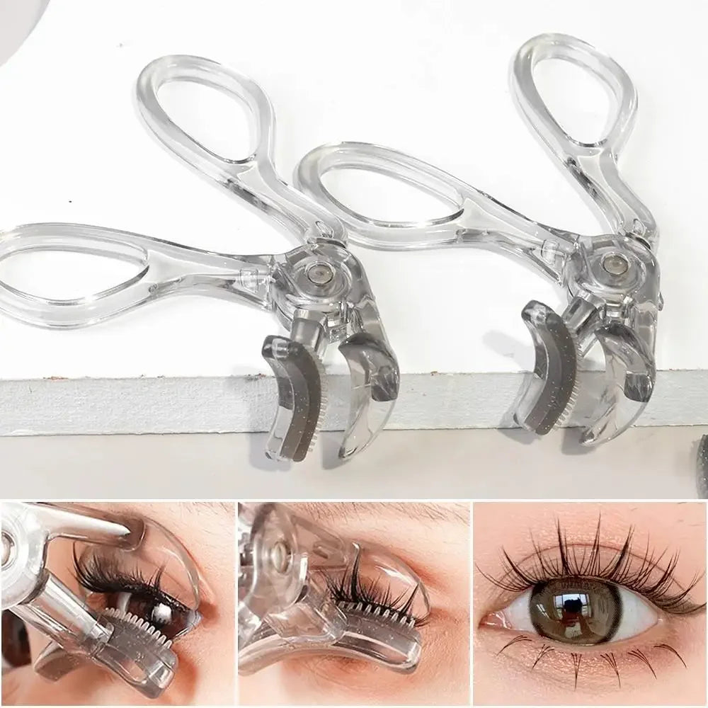 Dual Type Eyelash Curler With Comb Wide Partial Clip Long-Lasting