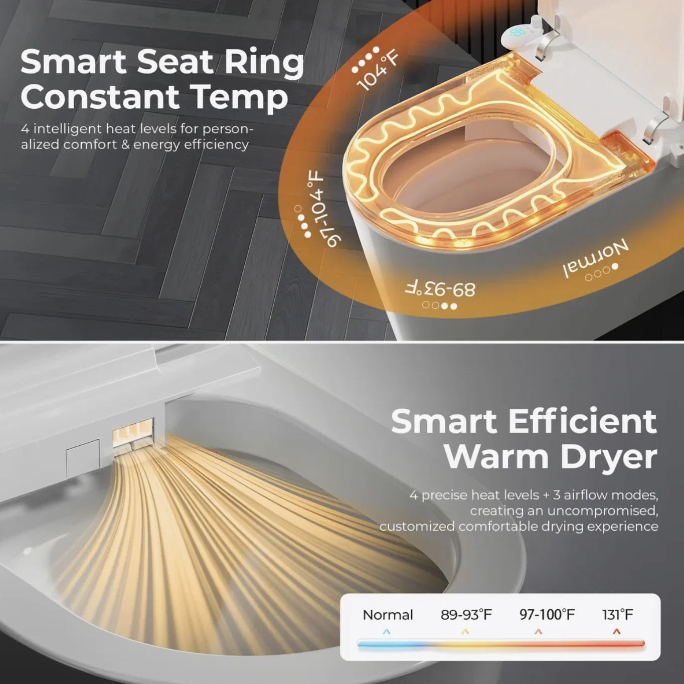 Wansid Nordic Smart Toilet With Bidet Auto Open Lid
