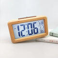 Wooden LED Digital Alarm Clock With Snooze Date Temperature