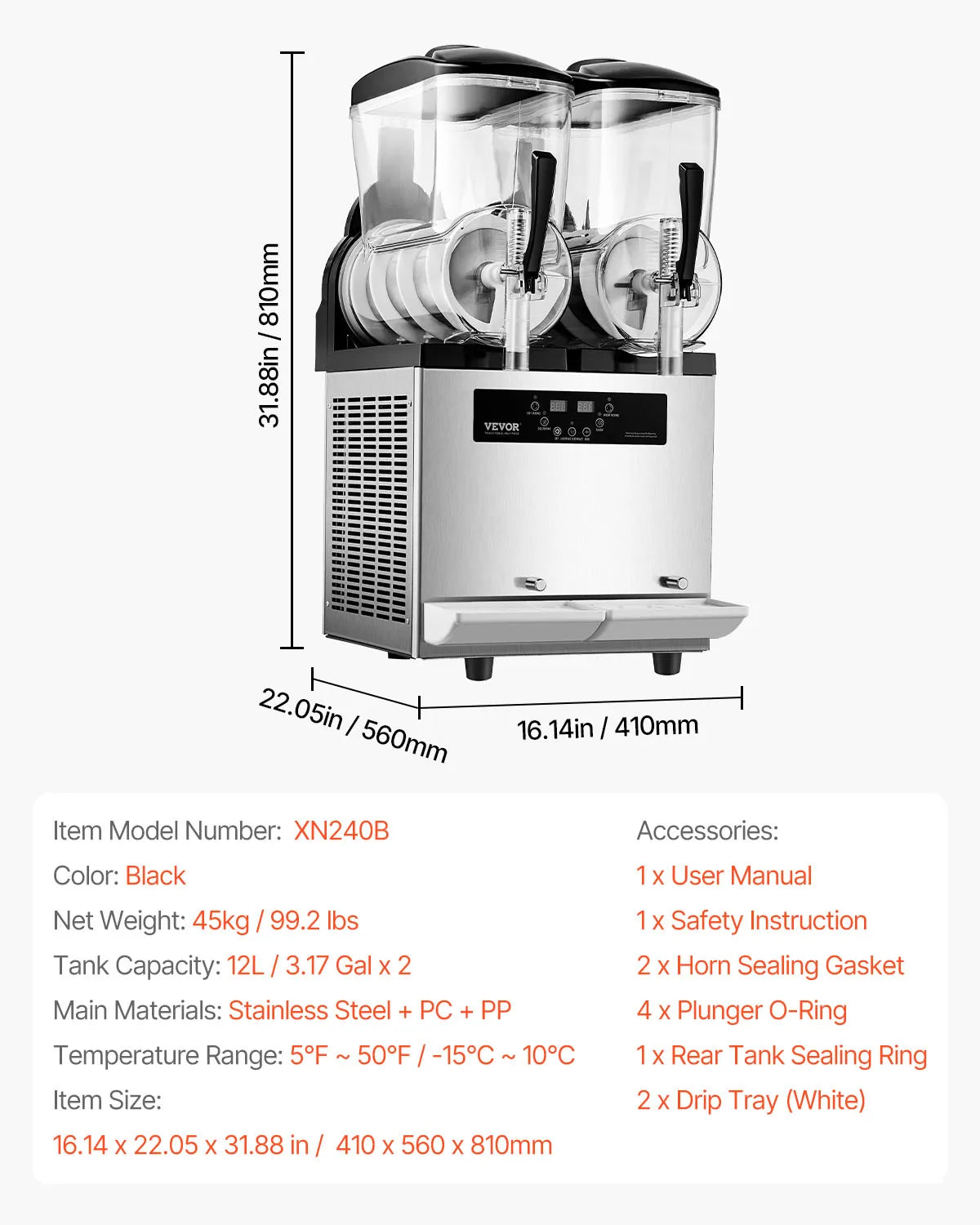 VEVOR SucceBuy Commercial Slushy Machine For Restaurants And Parties