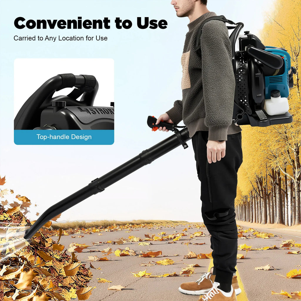 Gas Backpack Leaf Blower 4-Stroke With Cruise Control For Lawn