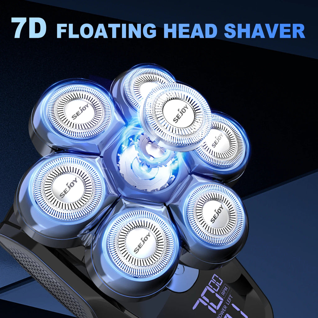 Sejoy 6-In-1 7D Head Shaver Grooming Kit