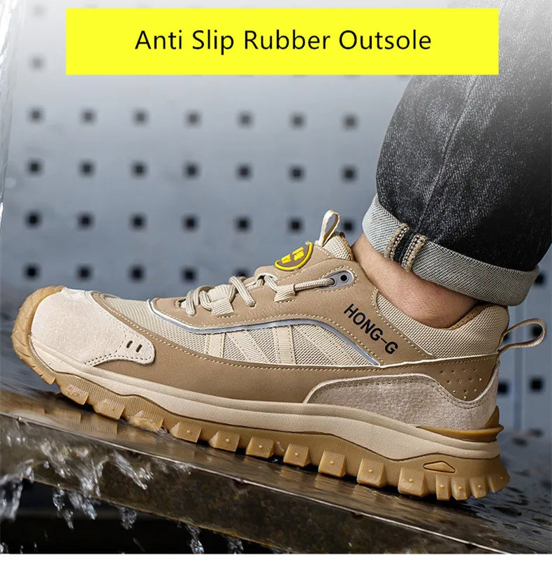 Iairay Insulated Safety Shoes Plastic Toe Cap For Men