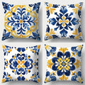 Four-Piece Tile Pattern Pillow Cover Set