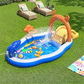 Backyard Toddler Pool With Water Slide Sprinkler Inflatable Play Center