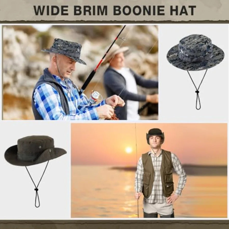 Outdoor Boonie Hat for Hiking and Camping With Wide Brim