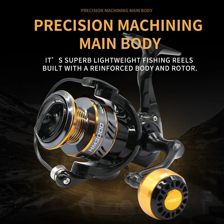 Rooblinos Spinning Fishing Reel With Metal Frame And High Speed