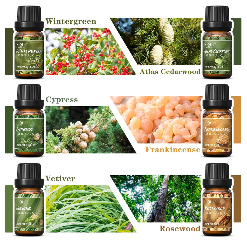 HIQILIE Woody Fragrance Oils Set For Diffusers Candles And DIY