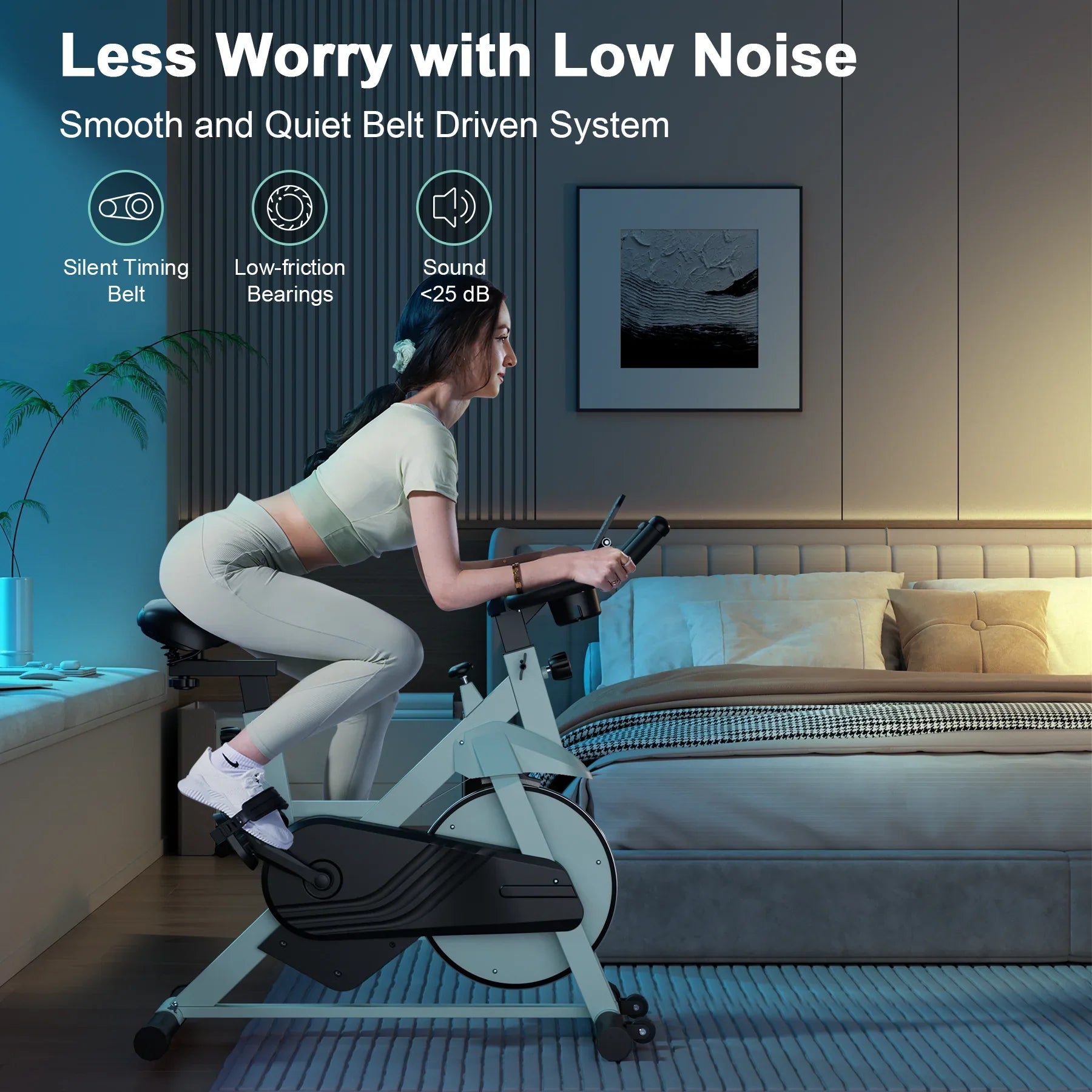 Superun Low Noise 32 Level Magnetic Exercise Bike For Home