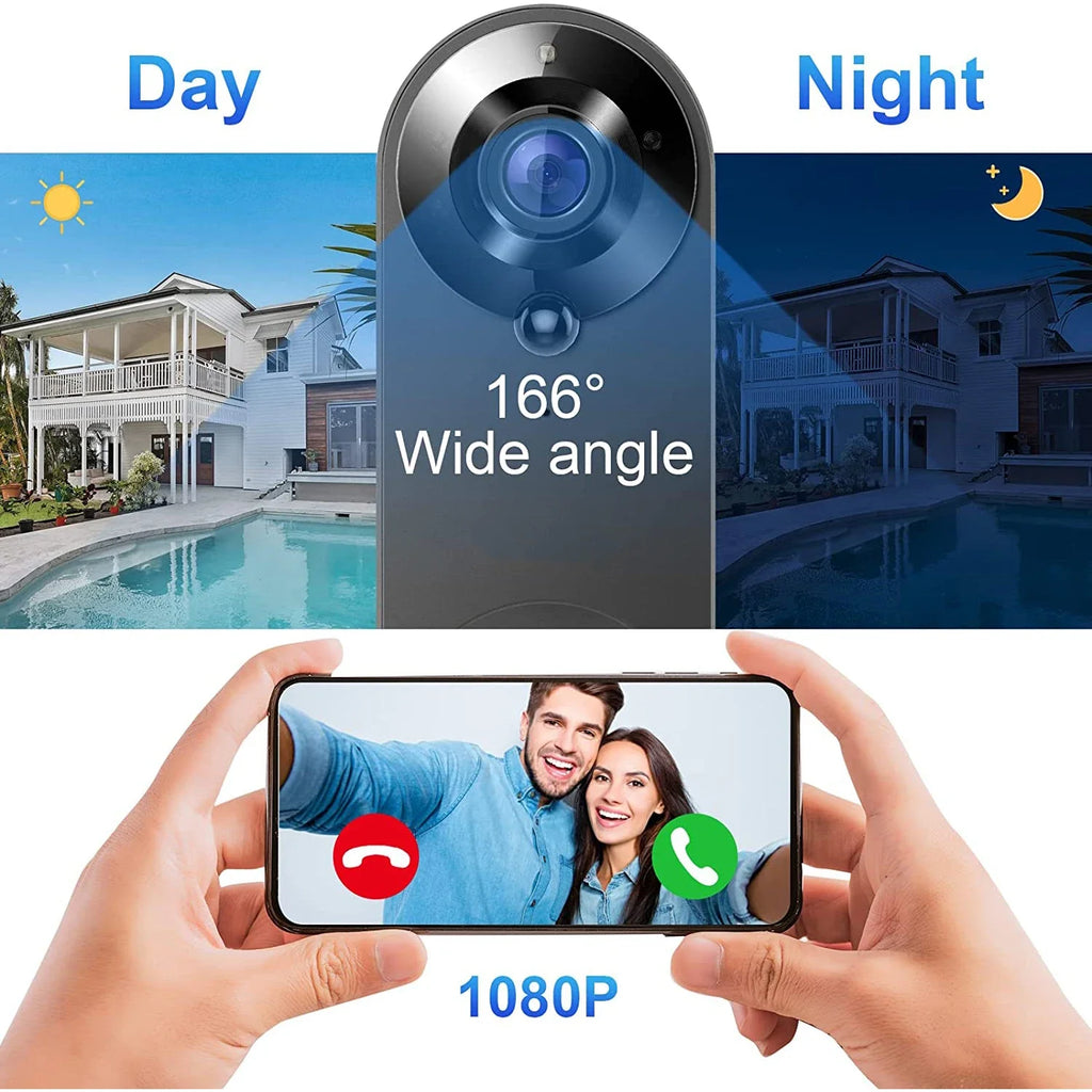 NNEOBA 1080P WiFi Wireless Video Doorbell Camera