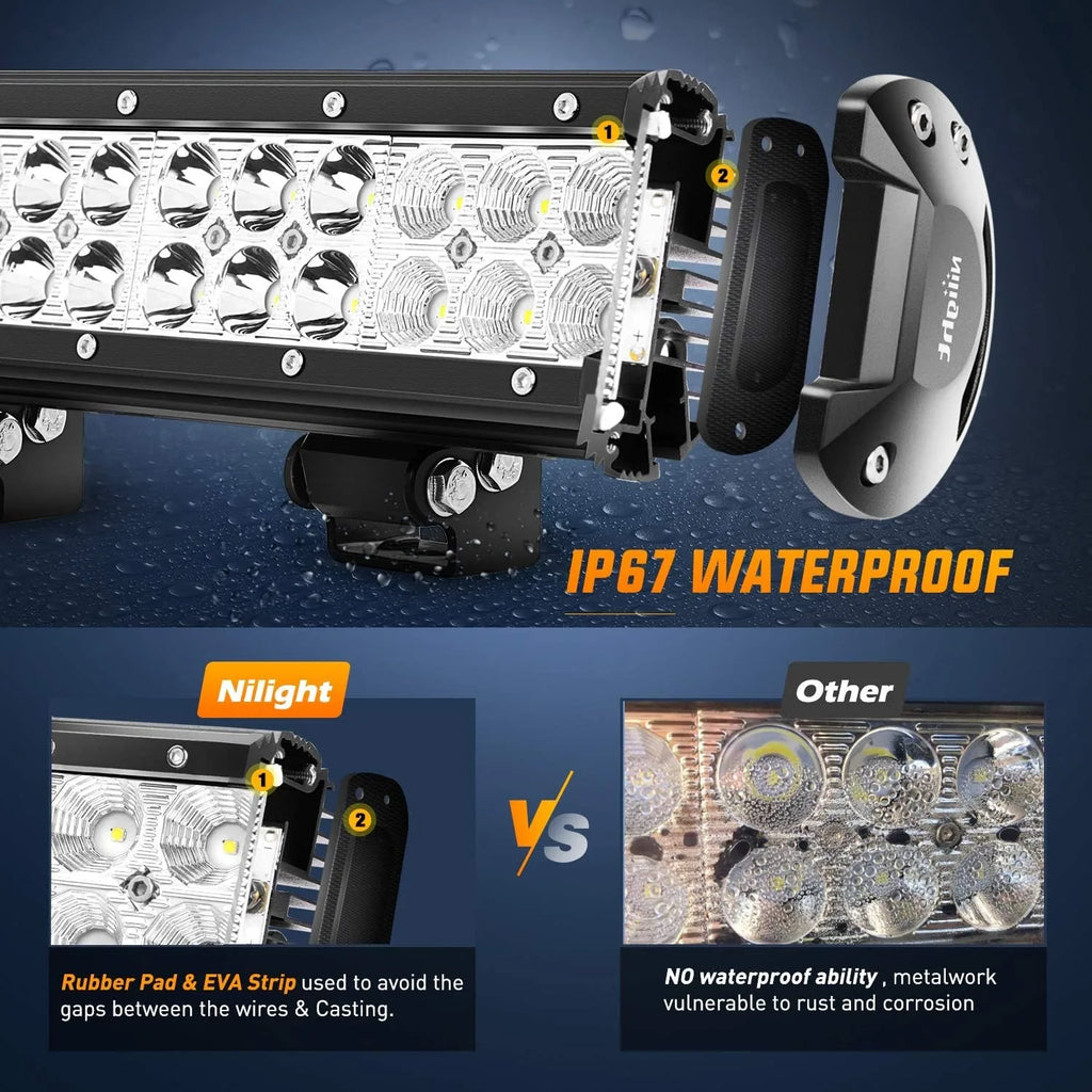 Nilight ZH003 Premium Spot Flood Combo LED Light Bar