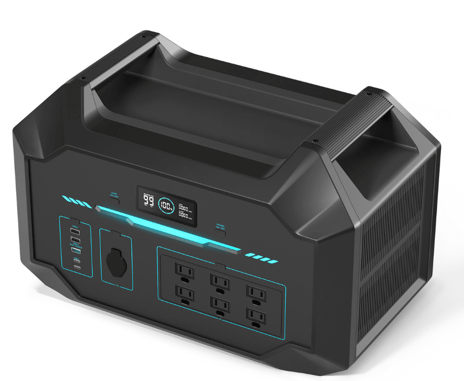 1000Wh Portable Power Station With LiFePO4 Battery, 1-Hour Fast Recharge & Smart App Monitoring