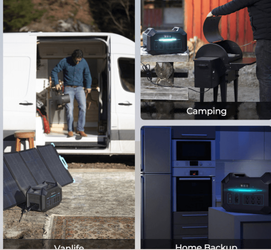 1000Wh Portable Power Station With LiFePO4 Battery, 1-Hour Fast Recharge & Smart App Monitoring