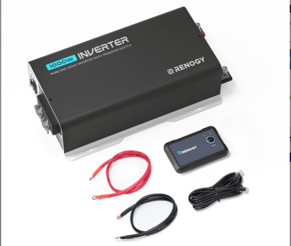 Renogy PUH 12V 1000W Pure Sine Wave Inverter with UPS Transfer Switch