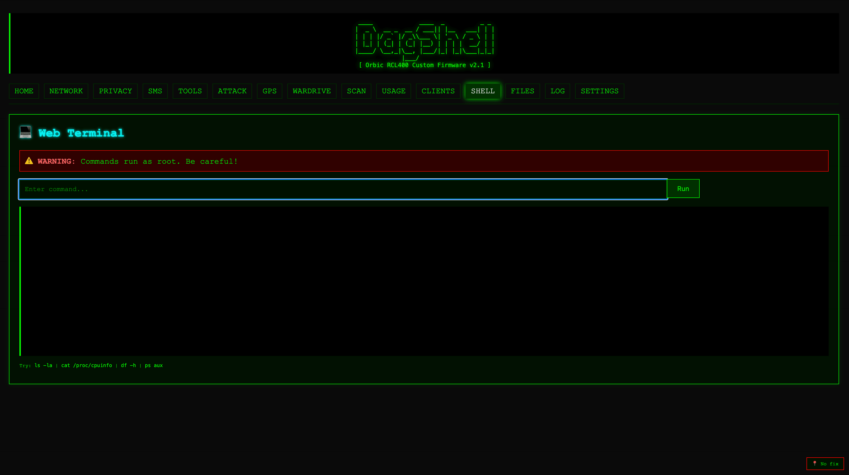 Orbic RCL400 LTE Hotspot with RayHunter + DagShell Installed - Privacy, IMSI Catcher Detection & Network Research Tool