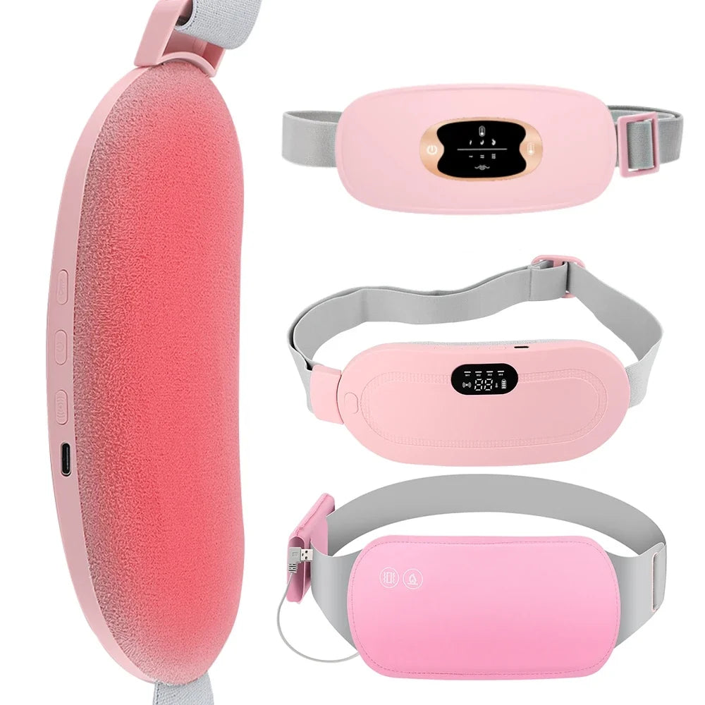 AGDOAD USB Menstrual Heating Pad With Abdominal Vibration Massager