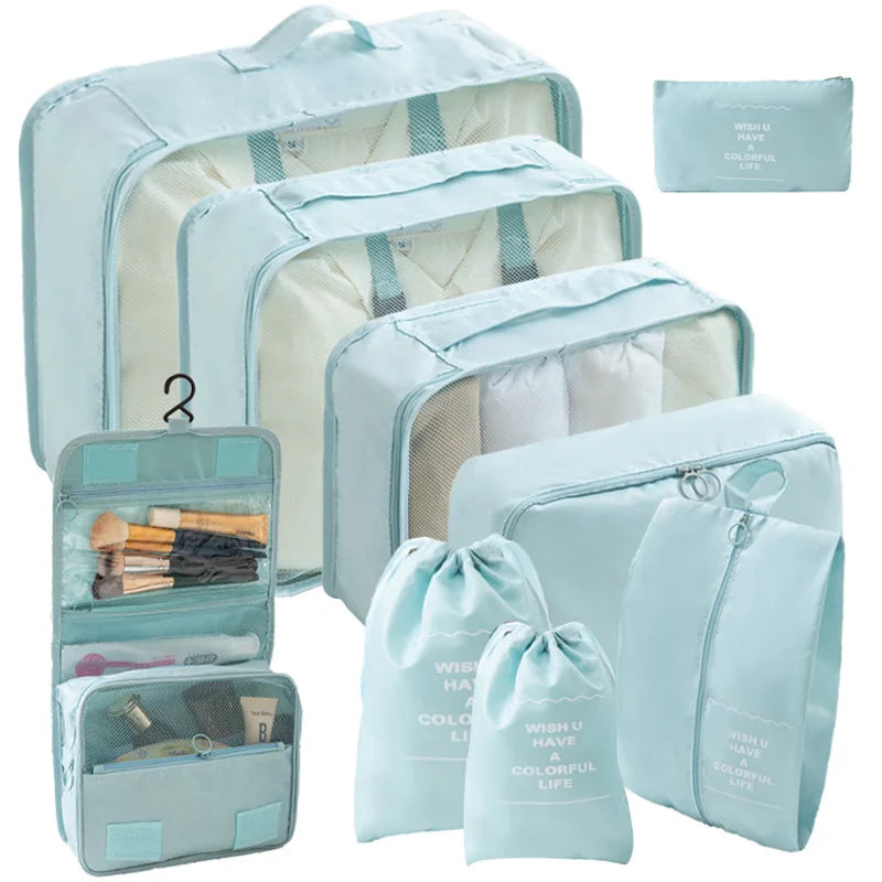 Travel Packing Cube Set 7/8/9 Pcs Polyester Organizer