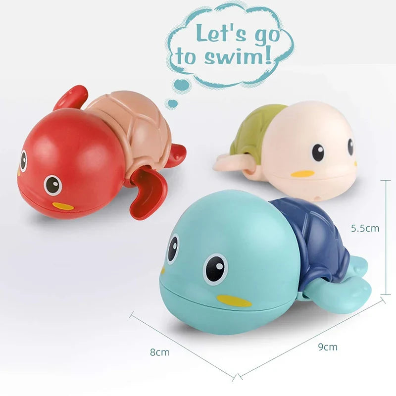 Baby Bath Toys – Cute Swimming Turtle & Whale Water Toys, Classic Wind-Up Clockwork Pool & Beach Fun for Kids