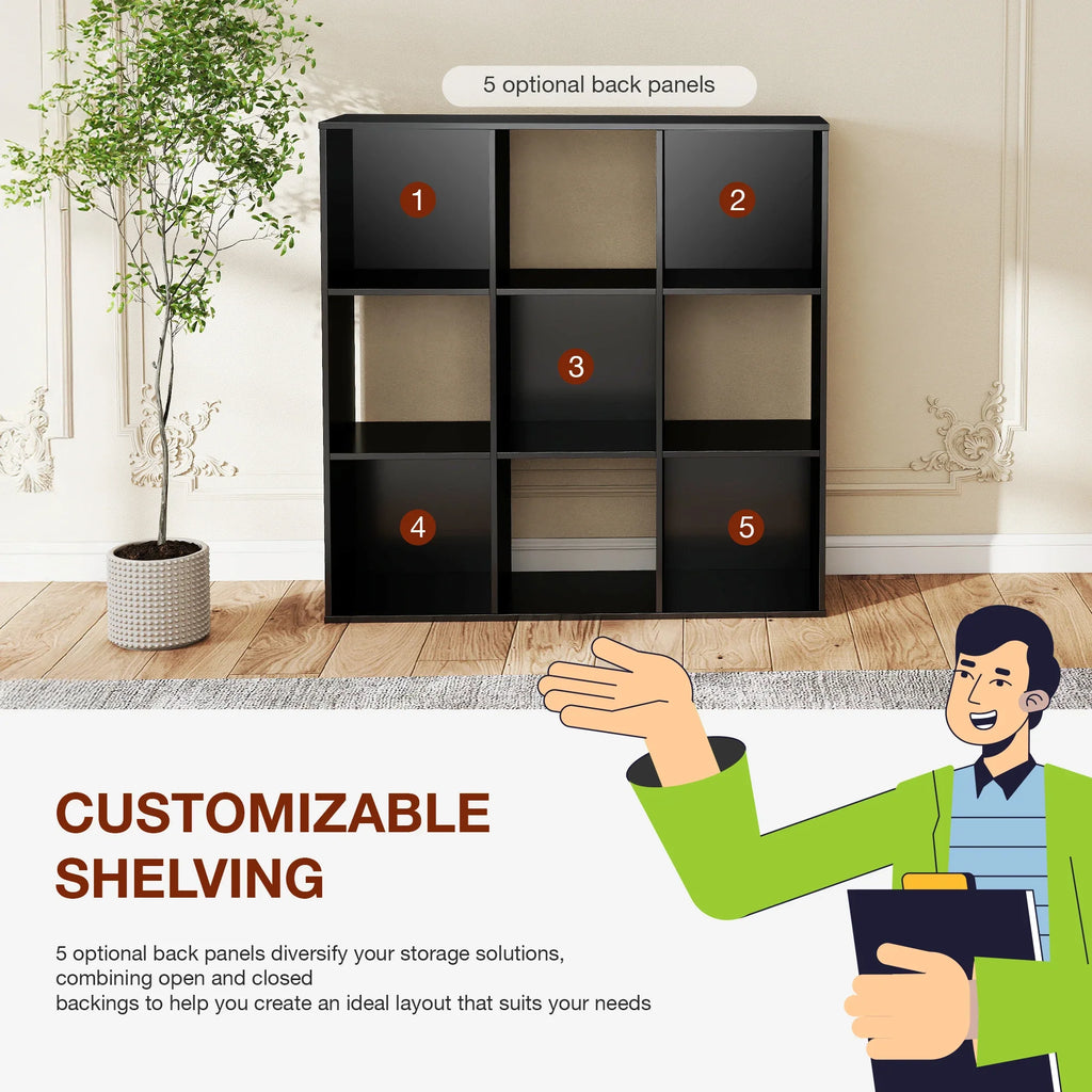 JHK 9 Cube Storage Organizer Bookcase