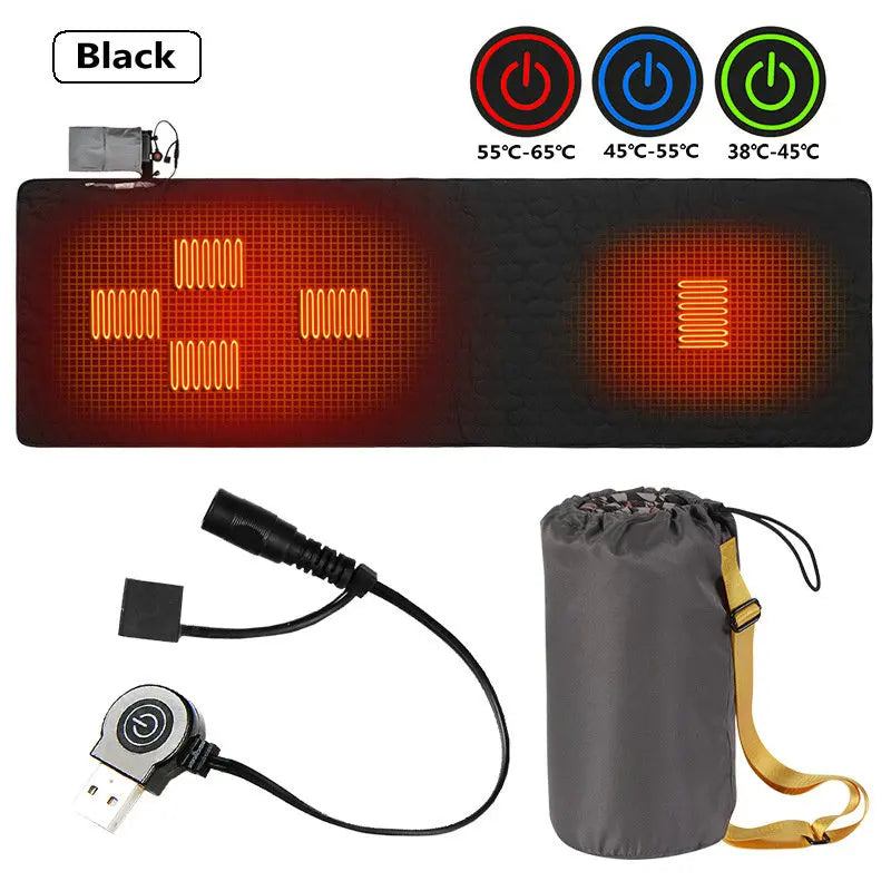 NONECN Outdoor USB Heated Sleeping Pad With 5 Heating Zones