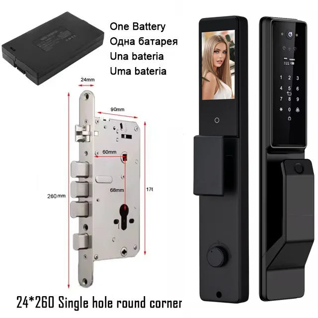 YKESDL Alexa Voice Control Smart Door Lock With Camera