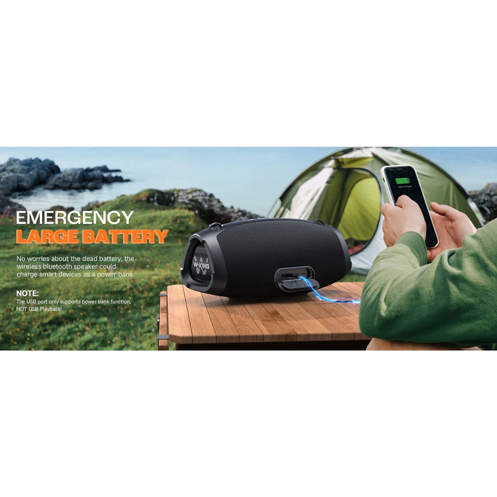 W-King X10 Bluetooth Speaker 120W Portable Waterproof Boombox