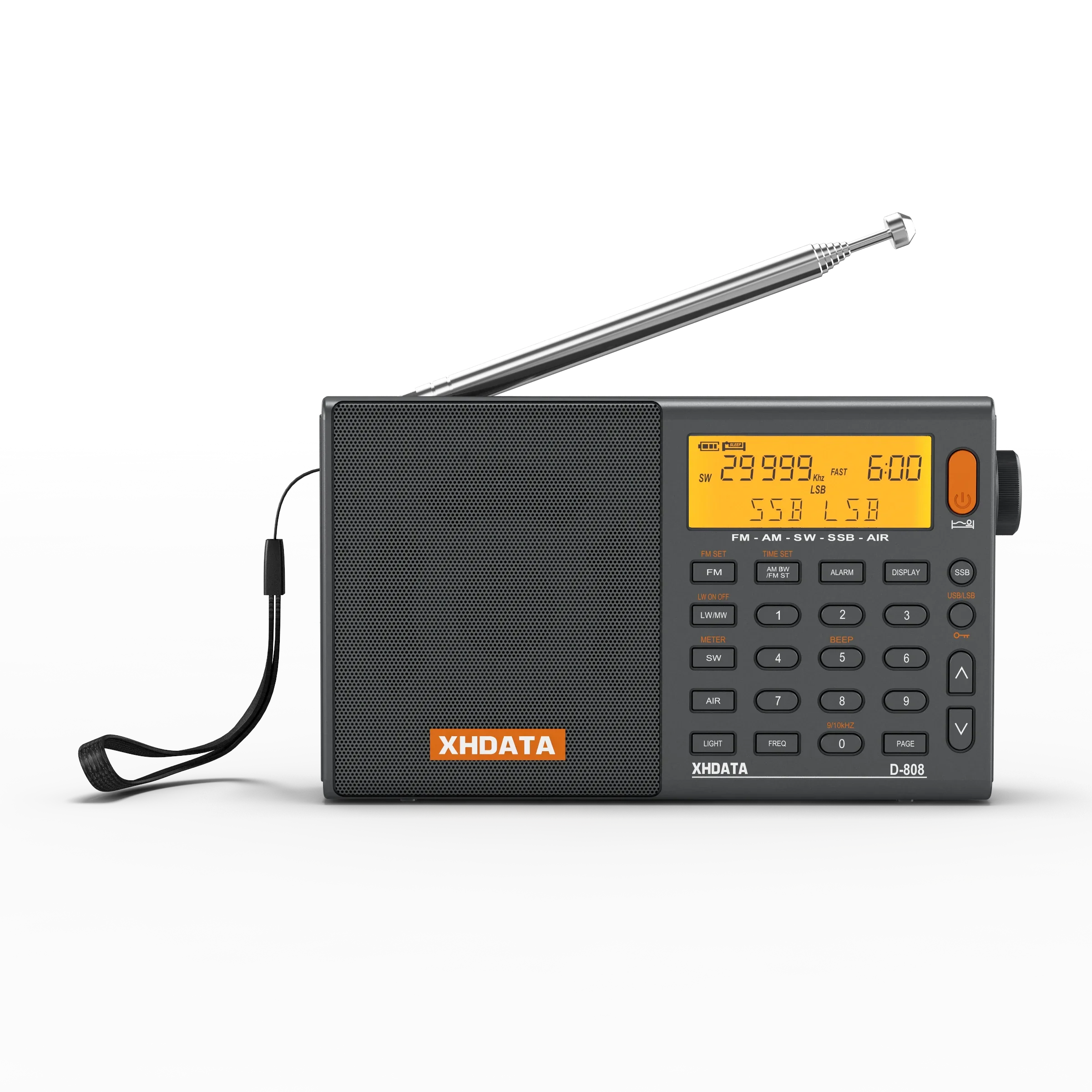 NNEOBA Full Band AM/FM/SW/MW Radio Receiver Grey