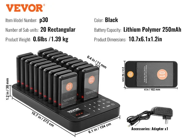SucceBuy Restaurant Pager System With Vibration Beepers
